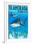 Islamorada, Florida Keys - Tiger Shark-Lantern Press-Framed Art Print