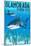 Islamorada, Florida Keys - Tiger Shark-Lantern Press-Mounted Art Print