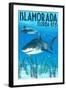 Islamorada, Florida Keys - Tiger Shark-Lantern Press-Framed Art Print