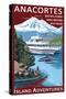Island Adventure Whale Tour - Anacortes, Washington-Lantern Press-Stretched Canvas