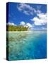 Island and Reef, Maldives, Indian Ocean, Asia-Sakis Papadopoulos-Stretched Canvas