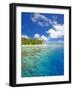 Island and Reef, Maldives, Indian Ocean, Asia-Sakis Papadopoulos-Framed Photographic Print