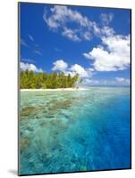 Island and Reef, Maldives, Indian Ocean, Asia-Sakis Papadopoulos-Mounted Photographic Print