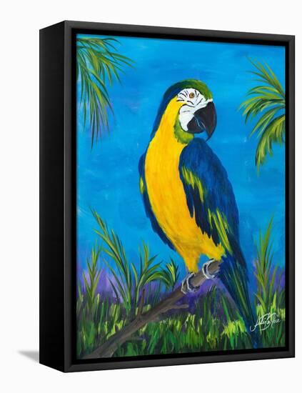 Island Birds II-Julie DeRice-Framed Stretched Canvas