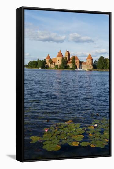 Island Castle of Trakai Near Vilnius, Lithuania, Europe-Bruno Morandi-Framed Stretched Canvas
