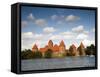 Island Castle on Lake Galve, Trakai Historical National Park, Trakai, Lithuania-Walter Bibikow-Framed Stretched Canvas