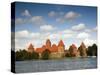 Island Castle on Lake Galve, Trakai Historical National Park, Trakai, Lithuania-Walter Bibikow-Stretched Canvas