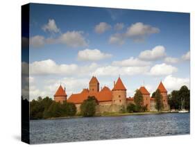 Island Castle on Lake Galve, Trakai Historical National Park, Trakai, Lithuania-Walter Bibikow-Stretched Canvas