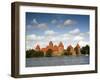 Island Castle on Lake Galve, Trakai Historical National Park, Trakai, Lithuania-Walter Bibikow-Framed Photographic Print