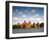 Island Castle on Lake Galve, Trakai Historical National Park, Trakai, Lithuania-Walter Bibikow-Framed Photographic Print