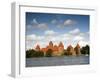 Island Castle on Lake Galve, Trakai Historical National Park, Trakai, Lithuania-Walter Bibikow-Framed Photographic Print