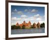 Island Castle on Lake Galve, Trakai Historical National Park, Trakai, Lithuania-Walter Bibikow-Framed Photographic Print