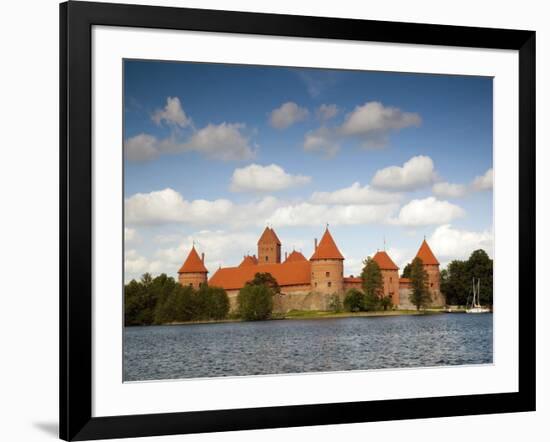 Island Castle on Lake Galve, Trakai Historical National Park, Trakai, Lithuania-Walter Bibikow-Framed Photographic Print