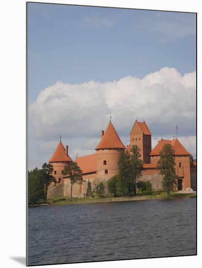 Island Castle on Lake Galve, Trakai Historical National Park, Trakai, Lithuania-Walter Bibikow-Mounted Photographic Print