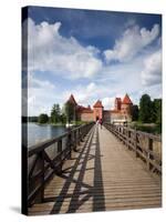 Island Castle on Lake Galve, Trakai Historical National Park, Trakai, Lithuania-Walter Bibikow-Stretched Canvas