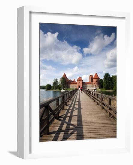 Island Castle on Lake Galve, Trakai Historical National Park, Trakai, Lithuania-Walter Bibikow-Framed Photographic Print