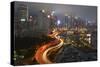 Island Eastern Corridor Motorway, Causeway Bay, and high-rises, Hong Kong, China-David Wall-Stretched Canvas