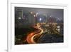 Island Eastern Corridor Motorway, Causeway Bay, and high-rises, Hong Kong, China-David Wall-Framed Premium Photographic Print