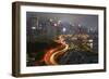 Island Eastern Corridor Motorway, Causeway Bay, and high-rises, Hong Kong, China-David Wall-Framed Photographic Print