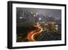 Island Eastern Corridor Motorway, Causeway Bay, and high-rises, Hong Kong, China-David Wall-Framed Photographic Print