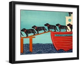 Island Ferry Black Mv Temp-Stephen Huneck-Framed Giclee Print