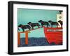 Island Ferry Black-Stephen Huneck-Framed Giclee Print