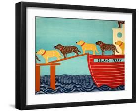 Island Ferry Choc Yellow-Stephen Huneck-Framed Giclee Print