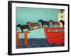 Island Ferry Mv Black And Choc-Stephen Huneck-Framed Giclee Print