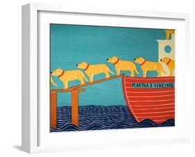 Island Ferry Mv Yellow-Stephen Huneck-Framed Giclee Print