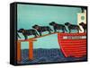 Island Ferry Nan All Black-Stephen Huneck-Framed Stretched Canvas