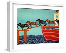 Island Ferry Nan  Black And Chocolate-Stephen Huneck-Framed Giclee Print