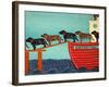 Island Ferry Nan  Black And Chocolate-Stephen Huneck-Framed Giclee Print