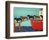 Island Ferry Nan  Black And Chocolate-Stephen Huneck-Framed Giclee Print
