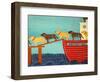 Island Ferry Nan Choc Yellow-Stephen Huneck-Framed Giclee Print