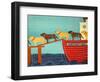 Island Ferry Nan Choc Yellow-Stephen Huneck-Framed Giclee Print