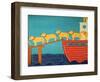 Island Ferry Nan Yellow-Stephen Huneck-Framed Giclee Print