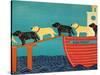 Island Ferry Nan-Stephen Huneck-Stretched Canvas