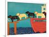 Island Ferry Nantucket Black Yellow-Stephen Huneck-Framed Giclee Print