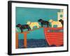 Island Ferry Nantucket Black Yellow-Stephen Huneck-Framed Giclee Print