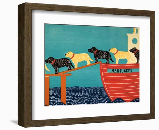 Island Ferry Nantucket Black Yellow-Stephen Huneck-Framed Giclee Print