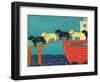 Island Ferry Nantucket Black Yellow-Stephen Huneck-Framed Giclee Print