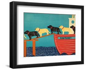 Island Ferry Nantucket Black Yellow-Stephen Huneck-Framed Giclee Print