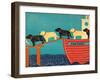 Island Ferry Nantucket Black Yellow-Stephen Huneck-Framed Giclee Print