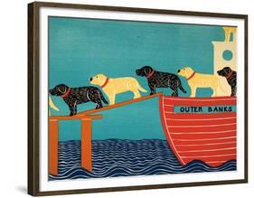 Island Ferry Outer Banks-Stephen Huneck-Framed Premium Giclee Print