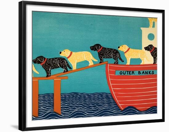 Island Ferry Outer Banks-Stephen Huneck-Framed Premium Giclee Print