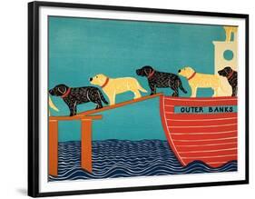 Island Ferry Outer Banks-Stephen Huneck-Framed Premium Giclee Print