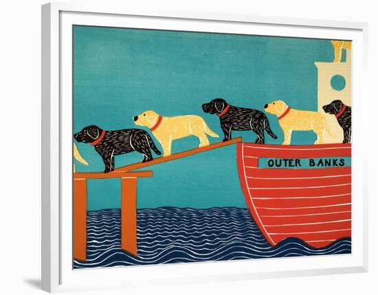 Island Ferry Outer Banks-Stephen Huneck-Framed Premium Giclee Print