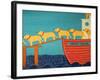 Island Ferry Yellow Dogs Marthas-Stephen Huneck-Framed Giclee Print