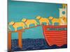 Island Ferry Yellow Dogs Marthas-Stephen Huneck-Mounted Giclee Print