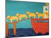 Island Ferry Yellow Dogs Nan-Stephen Huneck-Mounted Giclee Print